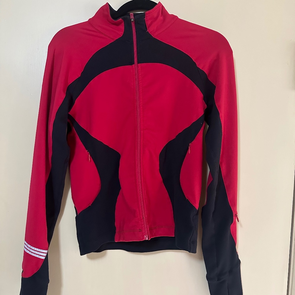 Adidas ClimaCool Zip Jacket, Red & Black, Medium
